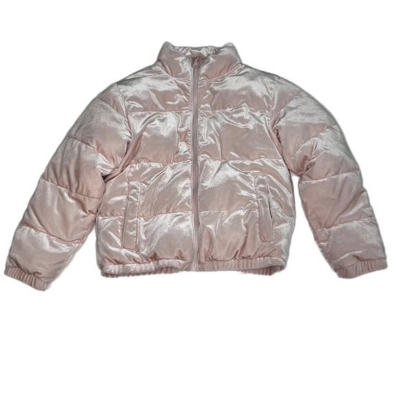 Art Class Shiny Shimmer Puffer Jacket Pink Girl's Size L - Picture 1 of 6